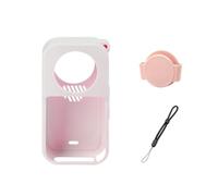 Étui de Protection en Silicone pour Insta360 X6 Capuchon d'Objectif Durable et Portable, Anti-Rayures, Antichoc, Anti-Poussière, Couverture Complète, Coque Souple pour 360 X6，Rose