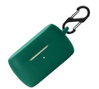 Étui de protection en silicone pour Jabra Evolve 2 Buds, étui de protection résistant aux chocs et coque de protection de la peau pour Jabra Evolve 2 bourgeons avec porte-clés (vert foncé)