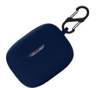 Étui de protection en silicone pour JBL Tune 130 NC TWS - Étui de protection résistant aux chocs - Pour JBL Tune 130NC TWS - Avec porte-clés - Bleu foncé
