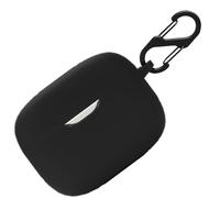 Étui de protection en silicone pour JBL Tune 225 TWS/220 TWS, étui de protection résistant aux chocs et coque de protection de la peau pour JBL Tune 225TWS/220TWS avec porte-clés (noir)