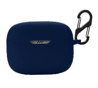 Étui de protection en silicone pour JBL Tune 230 NC TWS - Étui de protection résistant aux chocs et coque de protection de la peau pour JBL Tune 230NC TWS - Avec porte-clés (bleu foncé)