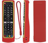 Étui De Protection En Silicone Pour Lg Smart Tv Télécommande, Akb75675301 Akb75675304 Akb74915305, Housse Coque Pour Pour Lg Télécommande, Antidérapage, Antisismique, Lavable (Rouge+Jaune)