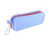 Étui de protection en silicone pour lunettes de natation, 19,5 x 7,5 cm, sac de rangement portable, cordon attaché pour un transport facile, organisateur de sports nautiques pour gym, plage, voyage