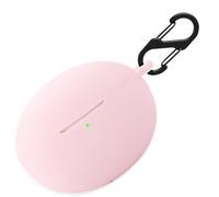 Étui de protection en silicone pour Oppo Enco Free 2 / Enco Free 2i, étui de protection résistant aux chocs et coque de protection de la peau pour Oppo Enco Free2 / Enco Free2i avec porte-clés (rose)