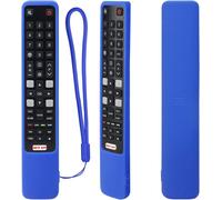 Étui de Protection en Silicone pour RCA TCL Télécommande, RC802N 43P20US 43S6000FS 55X2US 65P20US, Housse Coque pour RCA TCL Télécommande, Antidérapage, Antisismique, Lavable (Bleu)