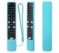 Étui de Protection en Silicone pour RCA TCL Télécommande, RC802N 43P20US 43S6000FS 55X2US 65P20US, Housse Coque pour RCA TCL Télécommande, Antidérapage, Antisismique, Lavable (Bleu Lumineux)