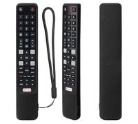 Étui de Protection en Silicone pour RCA TCL Télécommande, RC802N 43P20US 43S6000FS 55X2US 65P20US, Housse Coque pour RCA TCL Télécommande, Antidérapage, Antisismique, Lavable (Noir)