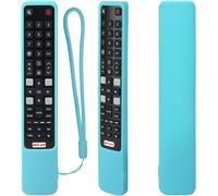 Étui de Protection en Silicone pour RCA TCL Télécommande, RC802N 43P20US 43S6000FS 55X2US 65P20US, Housse Coque pour RCA TCL Télécommande, Antidérapage, Antisismique, Lavable (Bleu Lumineux)