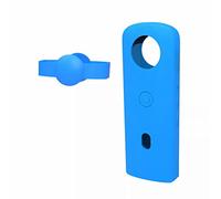 Étui de Protection en Silicone pour Ricoh Theta SC2, Peau de Couverture Antichoc Portable avec Couvercle d'objectif, Position précise du Trou, Manchon de Protection Anti-Rayures Durable (Bleu)