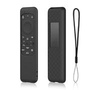 Étui de protection en silicone pour Samsung Smart Remote pour télécommande Samsung BN59-TM2360E/TM2361E/BN59-01432A avec cordon anti-perte (Noir)