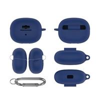 Étui de Protection en Silicone pour SHOKZ OpenDots One, Housse Antichoc pour Ecouteurs, Housse Anti-poussière, Coque Souple avec Mousqueton (Bleu)