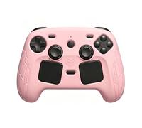 Étui de protection en silicone pour Steam Controller 2 2026, étui de protection intégral antichoc, anti-poussière et antidérapant, avec 2 capuchons pour les sticks analogiques, rose