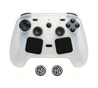 Étui de protection en silicone pour Steam Controller 2 2026, étui de protection intégral antichoc, anti-poussière et antidérapant, avec 2 capuchons pour les sticks analogiques, transparent