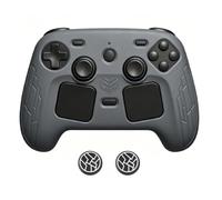 Étui de protection en silicone pour Steam Controller 2 2026, étui de protection intégral antichoc, anti-poussière et antidérapant, avec 2 capuchons pour les sticks analogiques, gris
