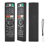 Étui de protection en silicone pour télécommande Sony RMT-TX100D RMT-TX102D RMT-TX300E RMF-TX310E RMF-TX200E TV Housse de protection antichoc avec cordon (Noir)