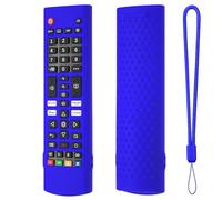 Étui de protection en silicone pour télécommandes LG AKB75095307 AKB75375604 AKB74915305 AKB75095302 AKB73715601 AKB Series TV Stick antidérapant avec cordon (bleu)