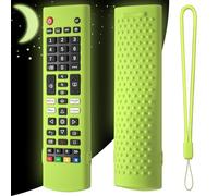 Étui de protection en silicone pour télécommandes LG AKB75095307 AKB75375604 AKB74915305 AKB75095302 AKB73715601 AKB Series TV Stick antidérapant avec cordon (vert lumineux)