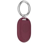 Étui de Protection en Silicone pour Xiaomi Tag Résistant aux Chutes et à la poussière Couverture de traqueur avec Porte-clés Coque de Protection légère et résistante aux Rayures (Bordeaux)
