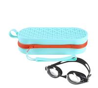 Étui de protection en silicone réutilisable avec trou de drainage, 19,5 x 7,5 x 5 cm, fournitures de natation portables, support de lunettes de soleil pour activités de plein air, durable, étanche