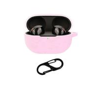 étui de protection en silicone rose compatible avec les écouteurs Bluetooth Sony WF-1000XM5.