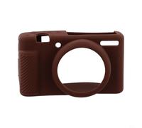 Étui de protection en silicone souple pour appareil photo Sony ZV1F, ZV1 II et ZV1M2, étanche et résistant aux chocs pour une protection ultime (marron)