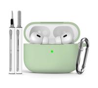 Étui de protection en silicone souple pour Apple Airpod Pro,étui de 1ère génération pour femmes et hommes,housse avec kit de nettoyage - Type Olive