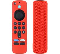 Étui de protection en silicone souple pour télécommandes de Fire TV Stick 4K (2e génération) 2024 ¿ Texture antidérapante avec cordon (bleu)