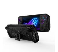 Etui de Protection en TPU avec Support Dorsal pour ROG Ally X Console de Jeux Coque arrière Souple Antidérapant et résistant aux Rayures Housse de Protection Accessoires Anti-Chocs (Noir)