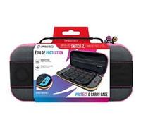 Oniverse Etui de Protection Compatible avec Nintendo Switch 2/OLED/Switch - Pochette de Transport Rigide imperméable à poignée, Etui Intérieur Rembourré, Emplacements Jeux, Filet de Rangement - Rose