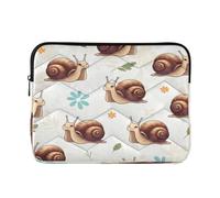 Étui de protection étanche pour ordinateur portable Motif escargots mignons de dessin animé 15,6" pour femme
