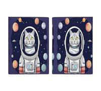 Étui de protection fin pour passeport avec motif chat dans l'espace pour passeport compact et léger pour voyage, style, 20,3 x 13,8 cm, Style :, 20.3x13.8cm