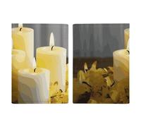 Étui de protection fin pour passeport - Motif papillon jaune avec bougies blanches - Pour voyage - 20,3 x 13,8 cm, Style :, 20.3x13.8cm