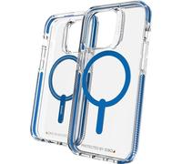 Étui de protection Gear4 Santa Cruz Snap pour iPhone 14 Pro, Transparent avec cadre bleu