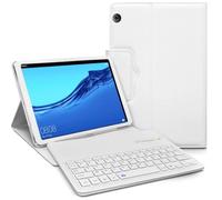 Étui de Protection - Huawei - Mediapad T5 - Clavier Bluetooth Azerty - 10.1 Pouces - Blanc