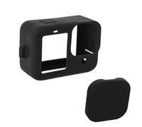 Étui de Protection intégral en Silicone Souple Compatible avec Les GoPro Hero 9 à 12. Accessoire for caméra.(Black Case)