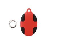 Étui de Protection intégral Traceur pour Xiaomi Tag Coque de Protection Antichoc et Anti-Rayures avec Anneau Porte-clés Anti-Perte (Noir-Rouge)
