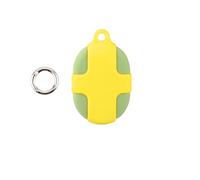 Étui de Protection intégral Traceur pour Xiaomi Tag Coque de Protection Antichoc et Anti-Rayures avec Anneau Porte-clés Anti-Perte (Vert-Jaune)