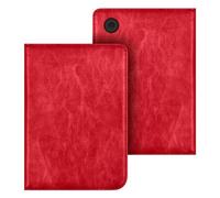 Étui de Protection Intelligent pour Kobo Clara Colour 2024 6 Pouces liseuse avec dragonne et Support pour Veille/réveil Automatique(Red)