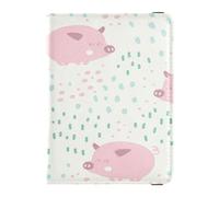 Étui de protection léger en cuir synthétique pour passeport en famille, vacances, badge, carte de vaccin, portefeuille, voyage, cochons mignons, multicolore, 1 size, Décontracté