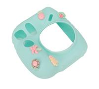 Étui de Protection Léger en Silicone pour Mini 7 Plus, Coque Souple avec Bandoulière pour Enfants et Amis, Cadeau Parfait, Texture Premium, Accès Pratique à L'appareil Photo (Plante Bleue)