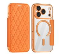 Étui de protection magnétique pour Apple iPhone 18 Pro avec protection | Compatible avec MagSafe, coque de protection à 360 degrés, protection RFID, fonction support, design losange