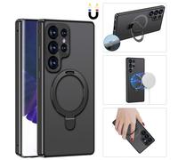 Étui De Protection Magnétique Pour Téléphone Avec Protection D'écran Et Support Le Noir Samsung S22 Ultra