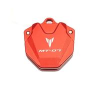 étui de Protection Moto Coque clé Pour MT07 MT09 MT 07 09 2013-2019 2021 2022 Nouvelle Moto CNC Accessoires Clé Etui Coque Et Badge Brodé Porte-clés(MT07 Red-01)