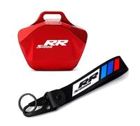 étui de Protection Moto Coque clé Pour S1000RR S 1000 RR S1000 2010-2019 Accessoires De Moto CNC Etui Clés, Coque, Badge Brodé, Porte-clés(KKCR Red)