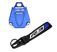 étui de Protection Moto Coque clé Pour YZFR6 YZFR3 YZFR1 YZF R6 R3 R1 Accessoires De Moto CNC Etui Clés Coque Et Badge Brodé Porte-clés(R3 Blue)