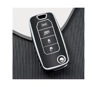 Étui De Protection Pliable pour Clé À Rabat 4 Boutons pour Jeep pour Renegade pour Compass 2016 2019 2020 2021(Silver Black)