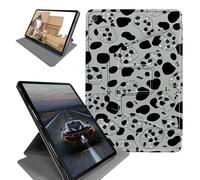 Étui de protection pliable pour tablette Kindle Fire HD 8 (8e/7e/6e génération, version 2018/2017/2016) - Support rotatif à 360° avec mise en veille/réveil automatique, pois guépard scintillants