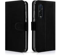 Étui de Protection Portefeuille - Oppo - Find X2 Pro - Simili-cuir - Noir - 6.7 pouces