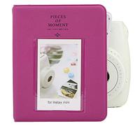 Etui de protection pour album photo 3 pouces Mini album 64 pouces pour album photo pour Instax Mini 9/8/8+, 25 x 14 x 0,3 cm(Grain de raisin)