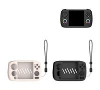 Etui de Protection pour ANBERNIC RG CubeXX Console de Jeux Manchon de Protection en Silicone Anti-Choc Anti-Chute Peau Douce Housse de Couleur Unie Simple avec lanière (Blanc)